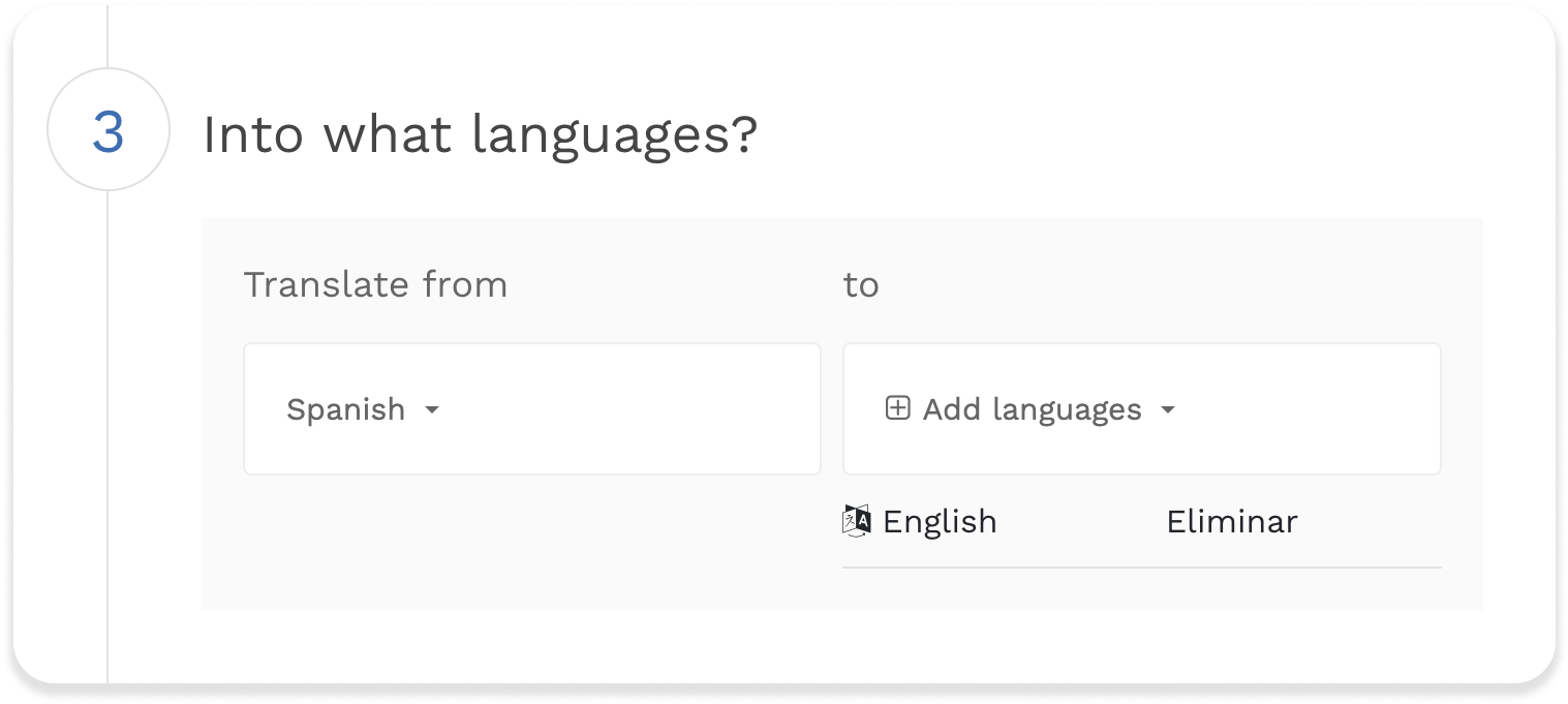 Select the language
